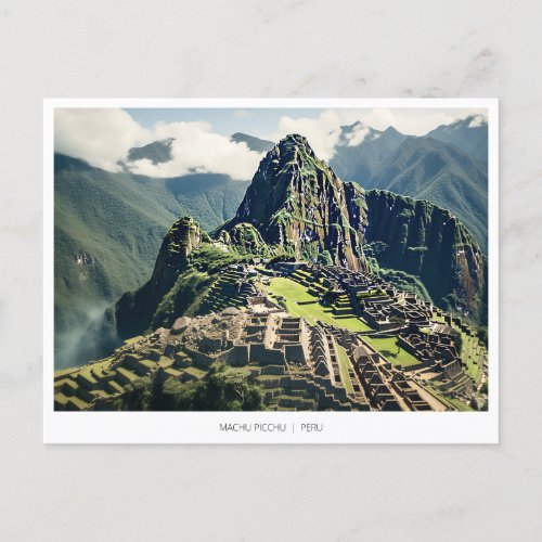 Machu Picchu Peru Holiday Postcard