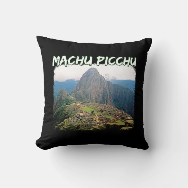 Machu Picchu Peru - Huayna Picchu Mountain Throw Pillow (Front)
