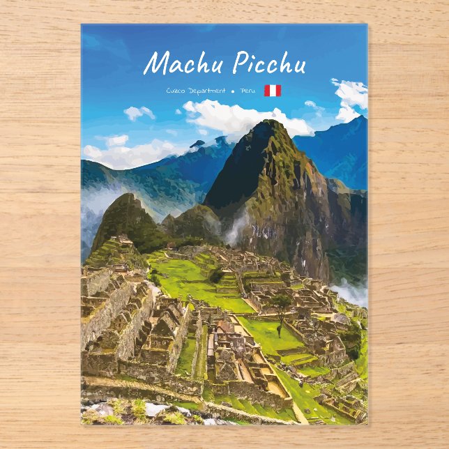 Machu Picchu, Peru - Inca Citadel Ruins Acrylic Invitations (Front)