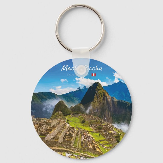 Machu Picchu, Peru - Inca Citadel Ruins Keychain (Front)