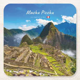 Machu Picchu, Peru - Inca Citadel Ruins Square Paper Coaster