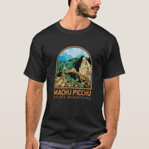 Machu Picchu Peru Landmark Emblem Vintage T-Shirt