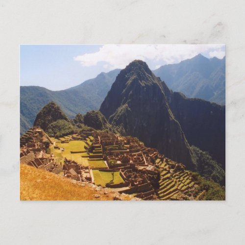 Machu Picchu Peru _ Machu Picchu Ruins Sunrise Postcard