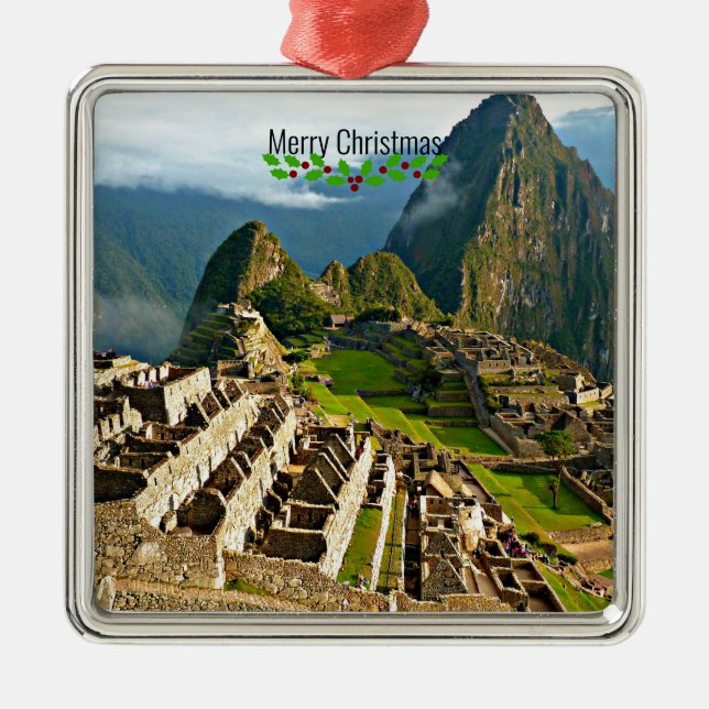Machu Picchu, Peru, Metal Ornament (Front)