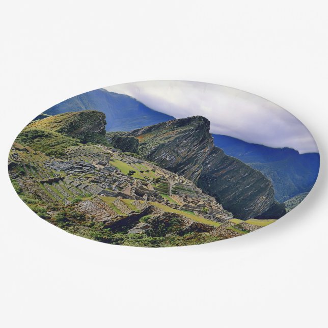 MACHU PICCHU - Peru - panorama Paper Plates (Angled)