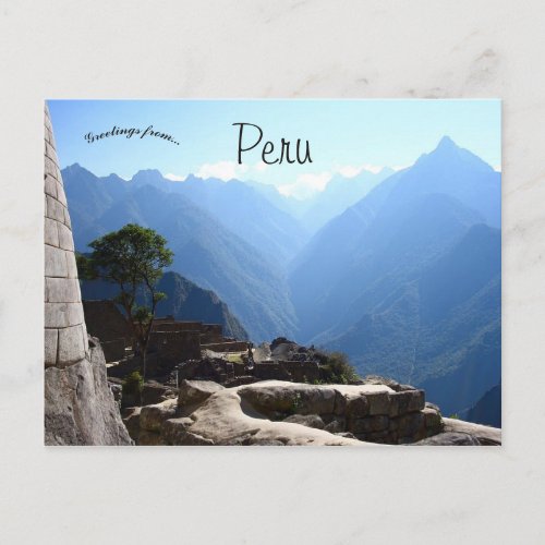 Machu Picchu Peru Postcard