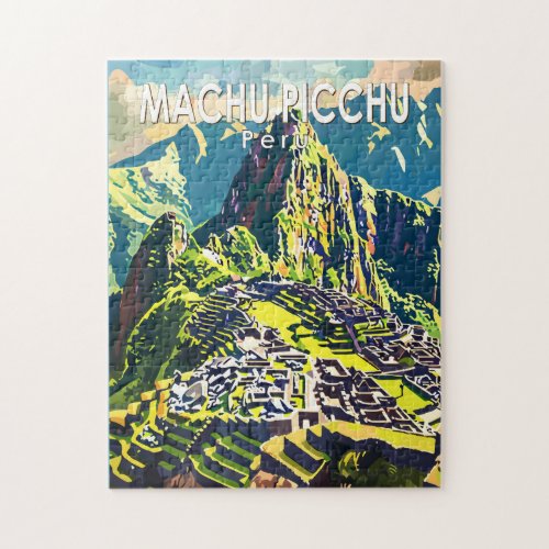 Machu Picchu Peru South America Travel Art Vintage Jigsaw Puzzle
