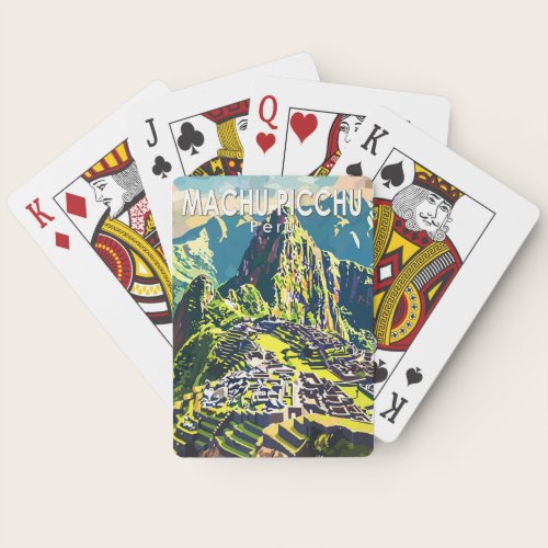 Machu Picchu Peru South America Travel Art Vintage Poker Cards