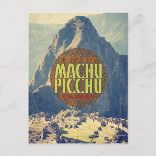 Machu Picchu Peru Travel Postcard