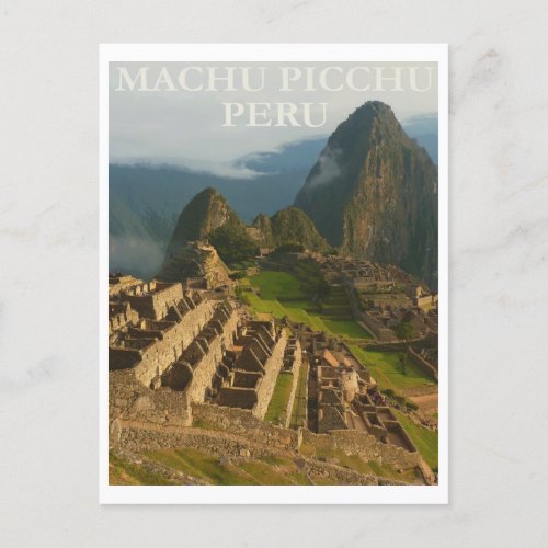 Machu Picchu Peru Travel Postcard