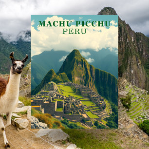 Machu Picchu Peru Travel Postcard