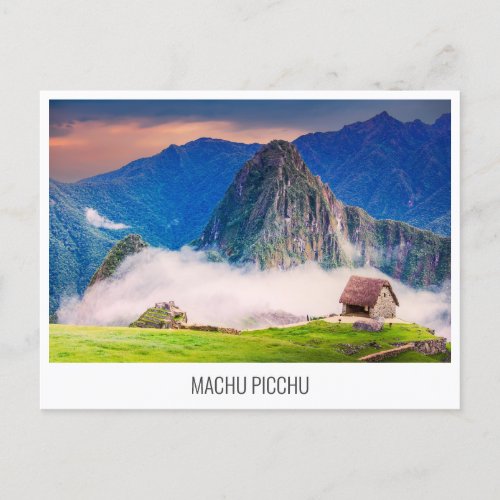 Machu Picchu Peru travel postcard