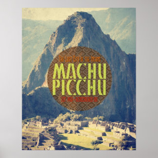 Machu Picchu Peru Travel Poster