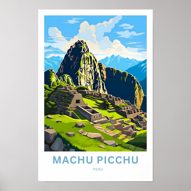 Machu Picchu Peru Travel Print (Front)
