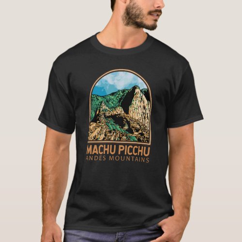 Machu Picchu Peru Vintage Emblem T_Shirt
