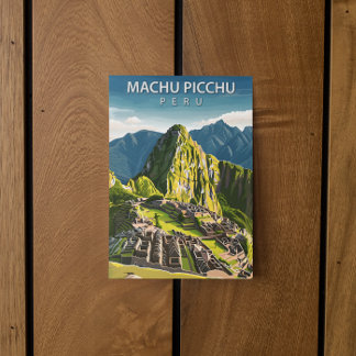 Machu Picchu Peru Vintage Travel Postcard