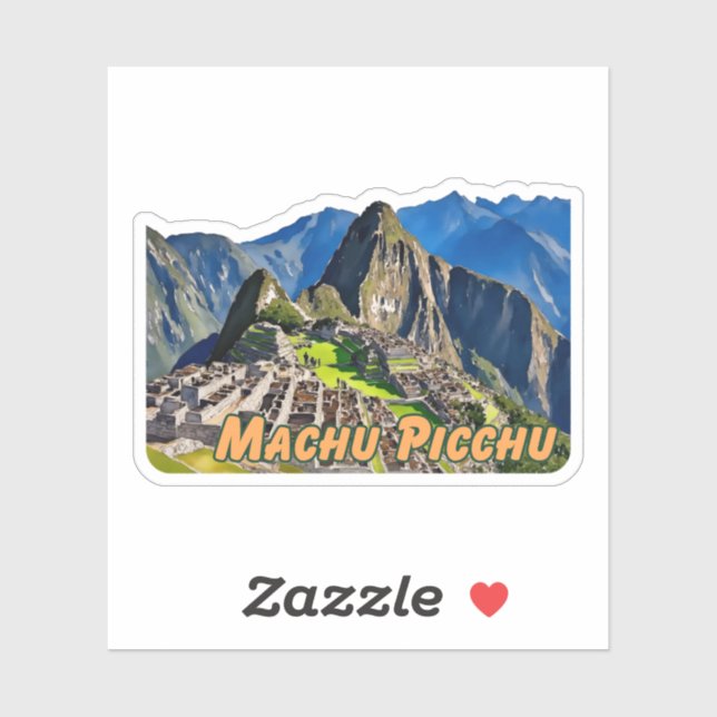 Machu Picchu Peru Watercolor Sticker (Sheet)