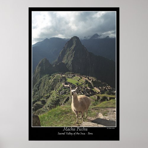 Machu Picchu Poster Seven Wonders of the World