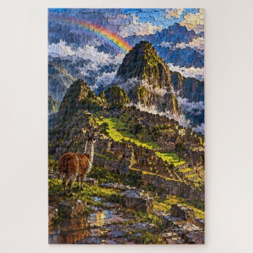 Machu Picchu Rainbow Jigsaw Puzzle