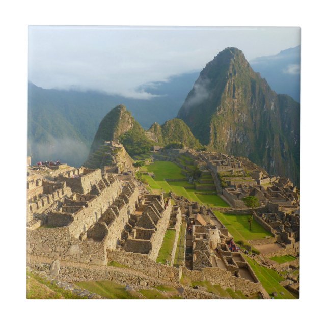 Machu Picchu ruins Ceramic Tile (Front)