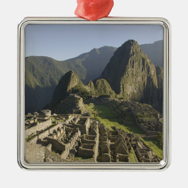 Machu Picchu, ruins of Inca city, Peru. Metal Ornament (Front)