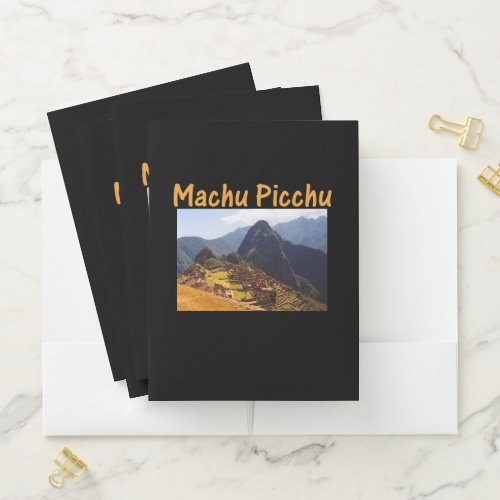 Machu Picchu Ruins Peru Sunrise Pocket Folder