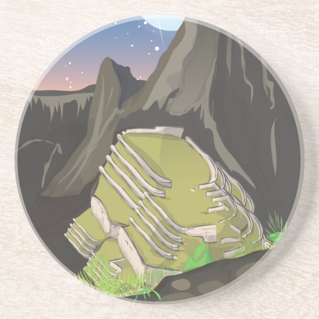 Machu Picchu Sandstone Coaster (Front)