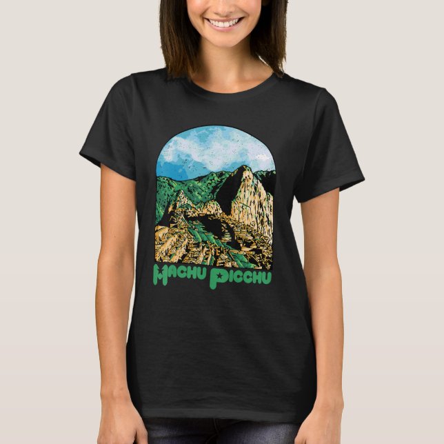 Machu Picchu Souvenir Peru Ruined city South Ameri T-Shirt (Front)