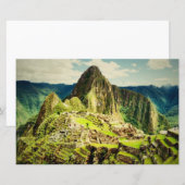 Machu Picchu stylized paper sheet (Front/Back)