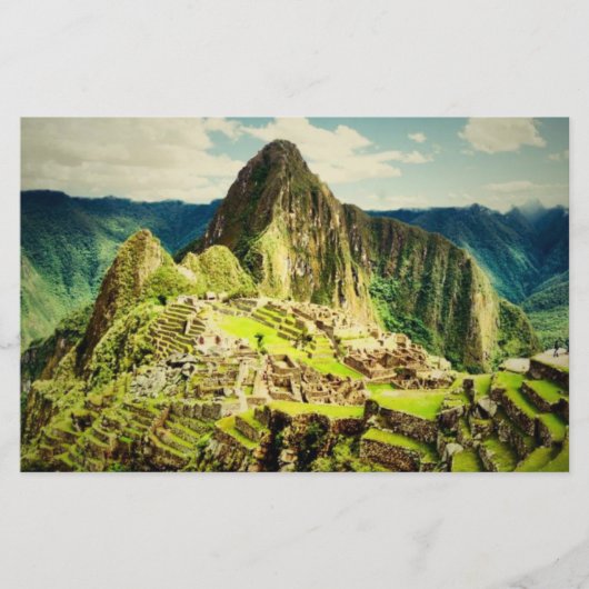 Machu Picchu stylized paper sheet (Front)