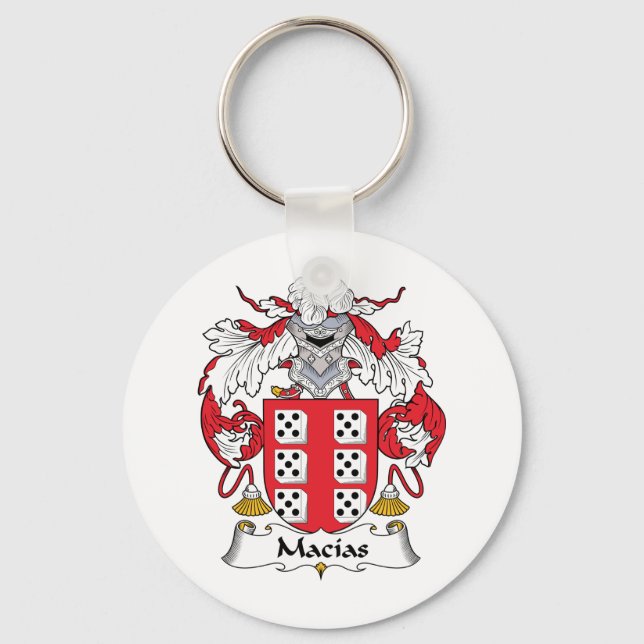 Macias Family Crest Keychain (Front)