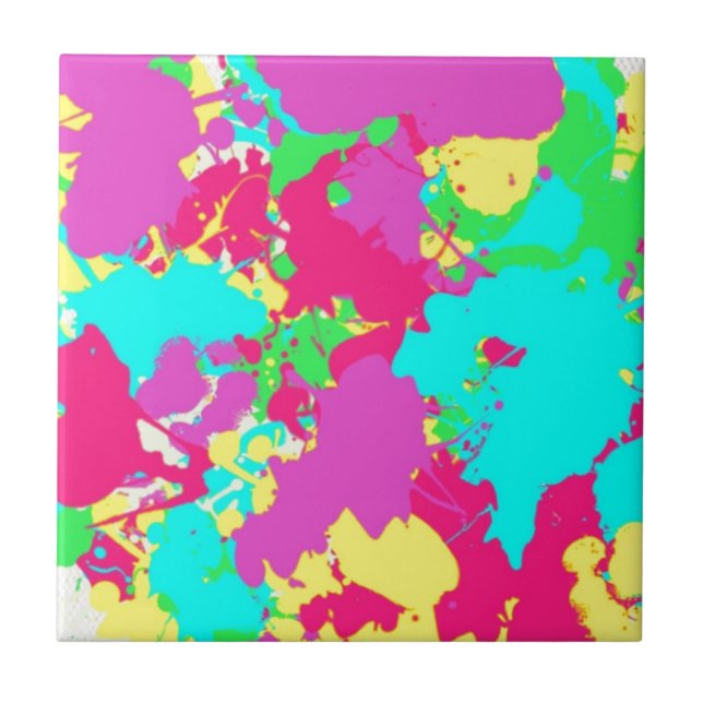 Macie the Cat original art 2 Ceramic Tile (Front)