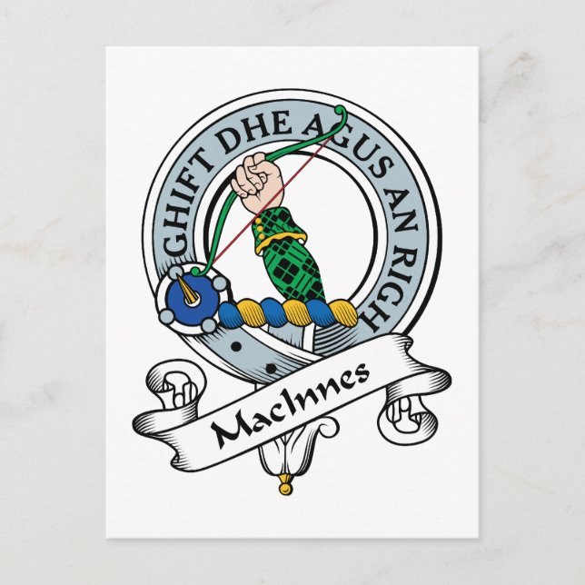 MacInnes Clan Badge Postcard (Front)