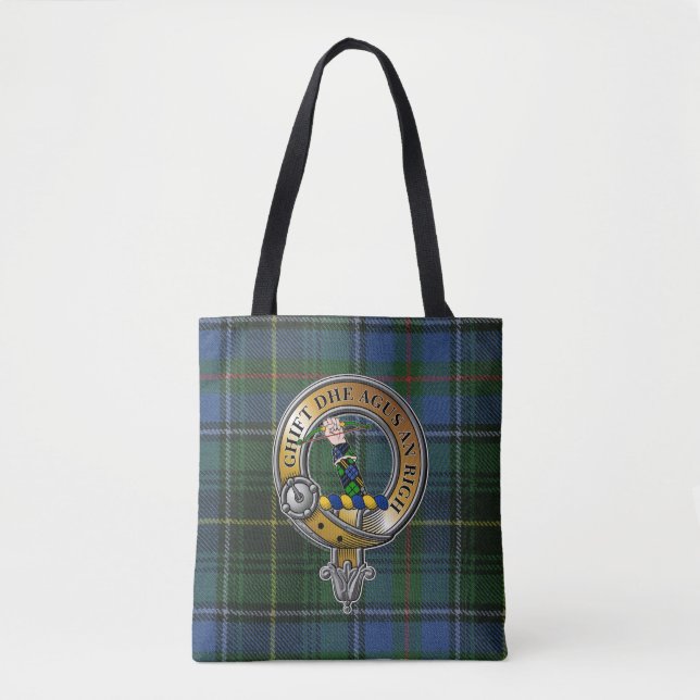MacInnes Tartan & Badge Tote Bag (Front)