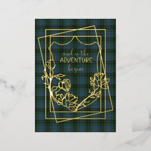 MacInnis Tartan Plaid Wedding Foil Invitation