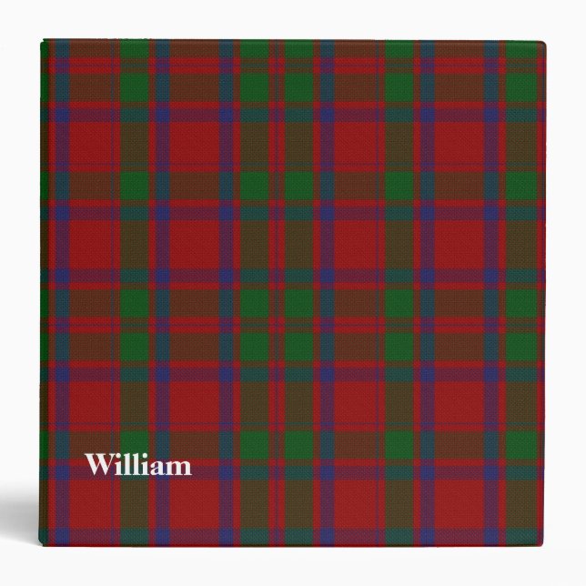 MacIntosh Clan Custom Tartan Plaid Binder (Front)