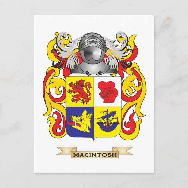 MacIntosh Coat of Arms (Family Crest) Postcard (Front)