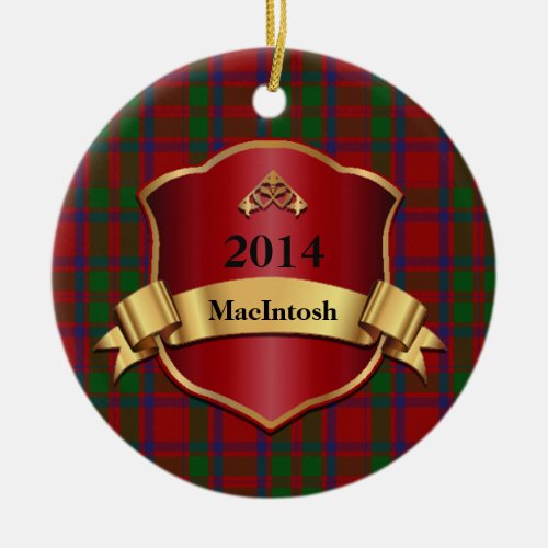 MacIntosh Tartan Plaid Custom ornament