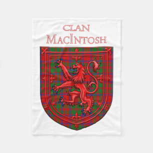 MacIntosh Tartan Scottish Plaid Lion Rampant Fleece Blanket