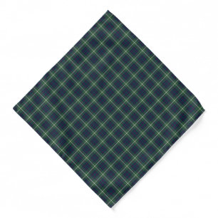MacIntyre Clan Hunting Tartan Green and Blue Plaid Bandana