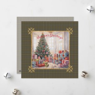 MacIntyre Hunting W Scottish Tartan Christmas Holiday Card