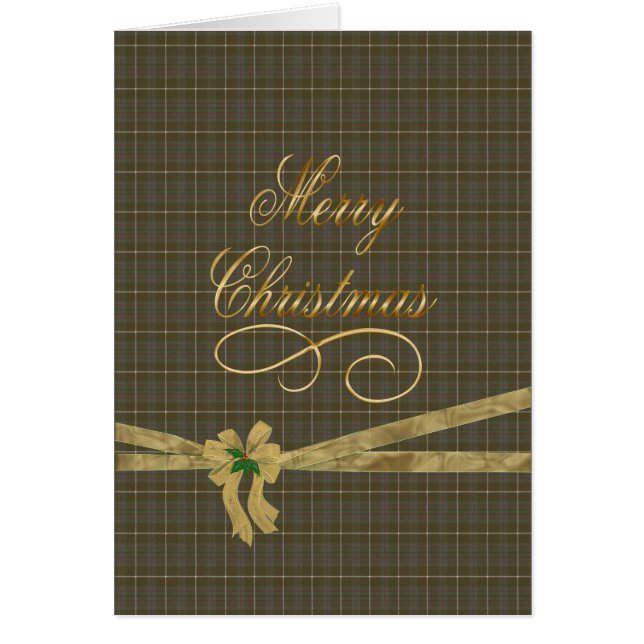MacIntyre Hunting Weathered Tartan  Christmas Cards (Front)