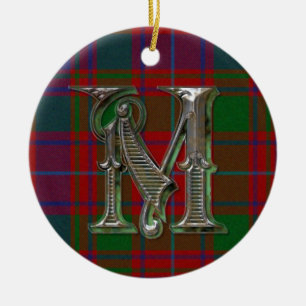 MacIntyre Plaid Monogram ornament