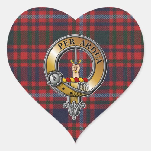 MacIntyre Tartan  Badge Heart Sticker