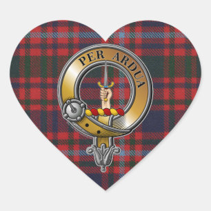 MacIntyre Tartan & Badge Heart Sticker