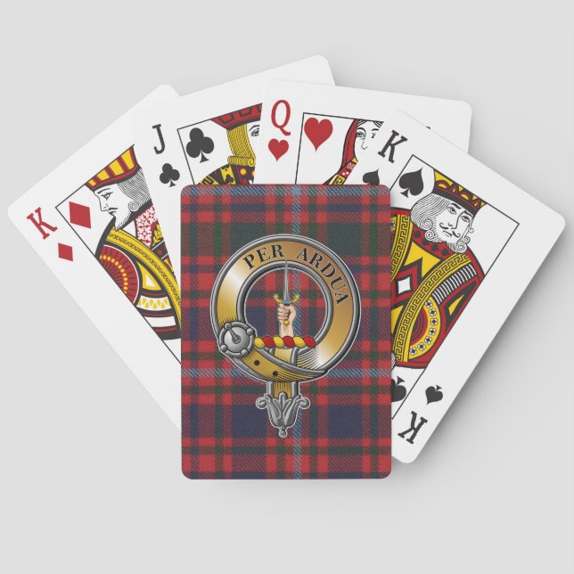 MacIntyre Tartan & Badge Poker Cards (Back)