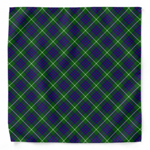 MacIntyre tartan green blue plaid Bandana