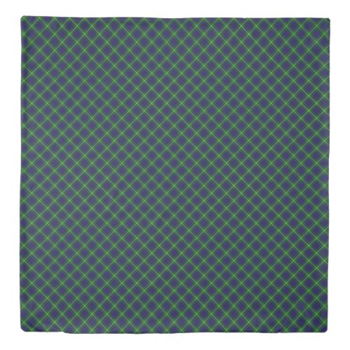 MacIntyre tartan green blue plaid Duvet Cover