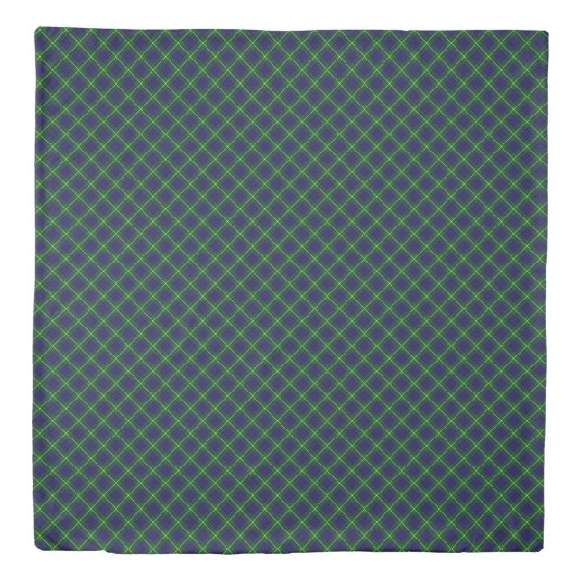 MacIntyre tartan green blue plaid Duvet Cover (Front)