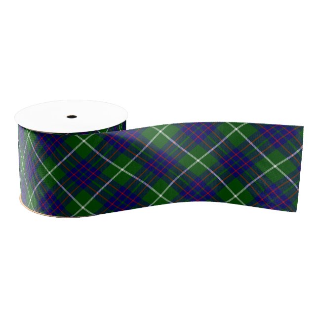 MacIntyre tartan green blue plaid Grosgrain Ribbon (Spool)